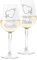 Colorfamily Coppia Calici Personalizzati Set da 2 calici Vino Personalizzati con Nome Amo Lui Amo Lei - Bicchiere in Vetro 500 ml