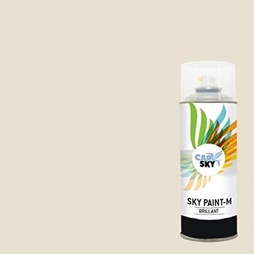 CARSKY Bombe de peinture RAL Blanc Crème 9001 finition brillante 400ml