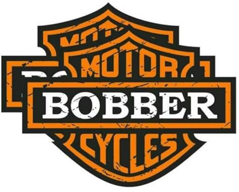 cut-it folientechnik & design 2X Motor Bobber Aufkleber 11,7x8,5cm Kult Sticker Motorrad USA Oldschool Custom Umbau Biker Bike Cafe Racer Tankaufkleber