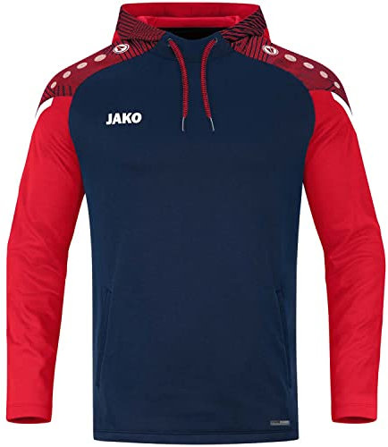 JAKO Herren Kapuzensweatshirt Performance, Marine/Rot, XL