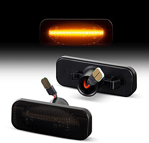 Recambo LED Seitenblinker mit E-Zulassung | Plug & Play | CanBus - Fehlerfrei | SMD Blinker kompatibel für Opel Omega B Limousine + Caravan | BJ 1994-2003 | SMOKE