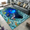 Unterwasserwelt 3D-Ozean Teppich Fisch Koralle Delfin Haus Dekoration Wohnzimmer Schlafzimmer Badezimmer Rutschfester Rug Eingangstürmatte Ocean World Kinderkrabbel Carpet (140x200 cm, Muster 2)