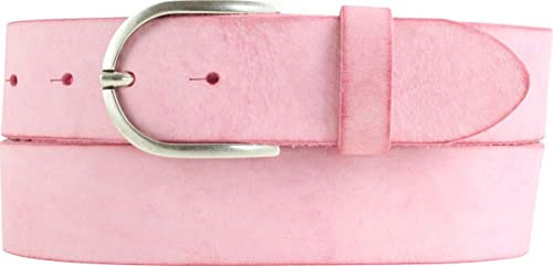 BELTINGER Damen-Gürtel aus weichem Vollrindleder Vintage-Look 4 cm | Jeans-Gürtel für Damen 40mm | Ledergürtel Used-Look | Fuchsia 115cm