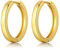 Creolen Gold Herren Damen Ohrringe Creolen Gold Edelstahl für Frauen Männer Vergoldet Ohrringe Creole Goldene Creole 20mm