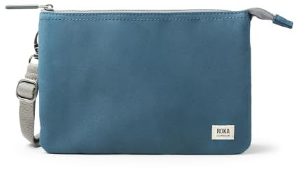ROKA London Carnaby Crossbody XL Recylced Canvas, marineblau, XL