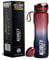 NEUREFY Trinkflasche 1L Tritan Rot N Blau - Auslaufsicher, Grifffest, BPA-frei - Sportflasche mit Anzeige Trinkmenge & Sieb - Fitnessstudio Gym Flasche, Wasserflasche, Outdoor, Büro, Uni, Schule