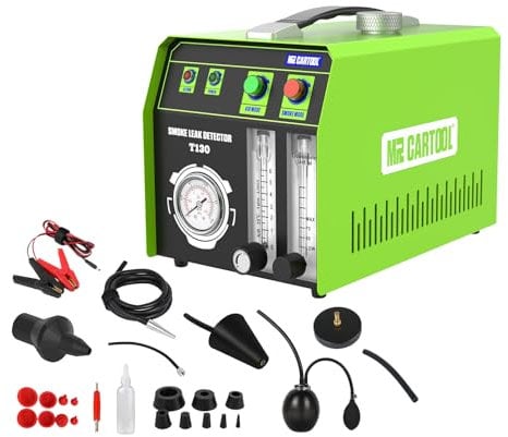 Nebelmaschine Kfz mit Luftmodus und Rauchmodus, Rauchgerät Kfz mit Ölstand und einstellbarem Durchflussmesser Kfz Rauchmaschine Lecksuchgerät für alle Kfz