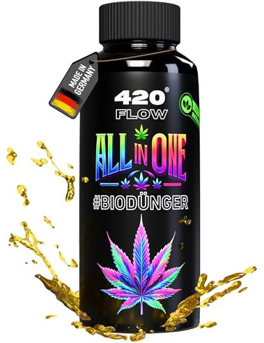 420Flow Cannabis Dünger organischer All in One Grow Hanfdünger – Grow & Bloom für Anfänger, stärkt Blätter, fördert prächtige Blüten - Starter Set Einfach zu verwenden (500ml)