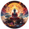 1000-teiliges Puzzle, Buddha in der Natur, runde Puzzles, für Erwachsene und Kinder ab 12 Jahren, Papppuzzles, Puzzles für Erwachsene, Geschenke, Größe: 67,5 x 67,5 cm