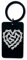 Fahrradkette Herz Liebe Schlüsselanhänger Anhänger Gravur Schlüsselanhänger Stahl Pin Anhänger Dog Tag, schwarz glänzend, One size