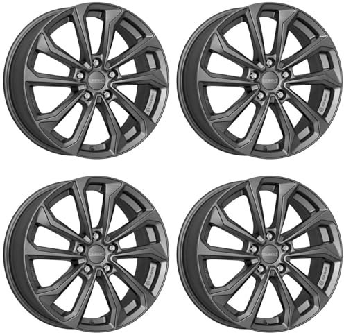 4x Dezent Felgen Alufelgen KS graphite 7.5Jx18 ET51 5x114,3 kompatibel mit Hyundai Elantra i30 Veloster i20 Ioniq Ioniq Kona Santa Fe Tucson