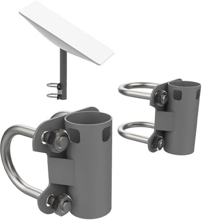 Aerial Mast Pipe Bracket Stainless Steel 30mm to 50mm Adjustable U Shape Antenna Mounting Bracket Pole to Pipe Mounting Adapter