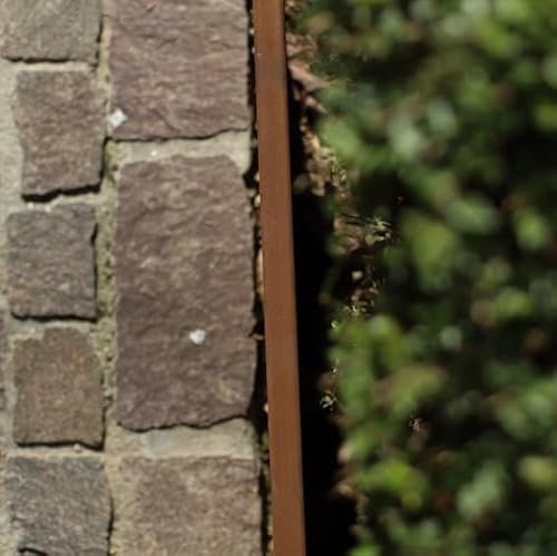 Bordura in CORTEN a bordo largo a C per aiuole - confezione 10mt - spessore 2mm (9 cm)