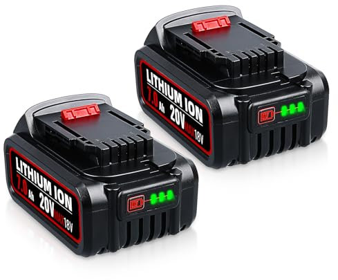 DCB184 7.0Ah Ersatz für Dewalt Akku 18V DCB200 2Stück