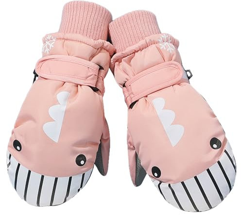 Counius Gants de Ski Enfants,Gants Enfant Hiver,Moufles de Ski Fille,Gants de Neige Imperméables à l'hiver,Gants Moto Enfant,pour Cyclisme,Luge,Patinage,Course à Pied Filles 5-10 Ans