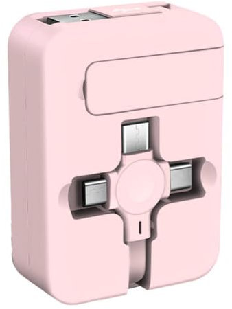 NAUXIU 3 in 1 Data Cable Phone Stand, Preserved Phone Charger, 3 in 1 USB Data Cable Charging Cable R Fast with Phone Stand Mirror,