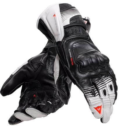 Dainese Fiero Metal Motorrad Handschuhe, schwarz/weiß, M