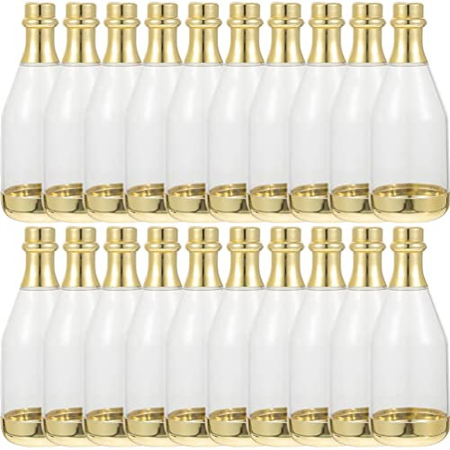SEWACC 20pcs Mini Candy Bottles, Small Candy Boxes Bottles Mini Favor Container Wedding Treat Box for Party Supplies (Golden)