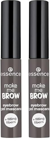 essence cosmetics make me BROW eyebrow gel mascara, Augenbrauen, mit Füllfasern, Nr. 04 Ashy Brows, braun, definierend, gelig, vegan, Mikroplastik Partikel frei, Nanopartikel frei (3,8ml)