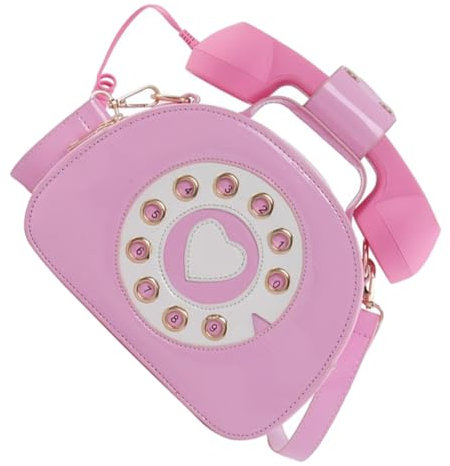 Veemoon 1 Pz. Telefono Borsa Diagonale Frizione Mini Sacchetto Di Gesso Sacco a Pelo Borse Novità Per Donna Divertente Borsa a Tracolla Borse Retrò Pochette Beige Pochette Vintage Pu Rosa