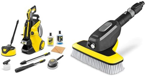 Bundle of Kärcher K 5 Power Control Flex Car & Home Pressure Washer, pressure: max.145 bar, flow rate: 500l/h, area: 40m²/h, water filter Home Kit + Kärcher WB 7 Plus 3-in-1 Corded Electric Wash Brush