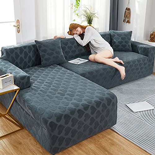 Sofabezug Wasserdicht Antirutsch Sofabezug mit Fleckschutz, Mehrsitzer Recliner Sofabezug für XL 4 Sitzer Sofa