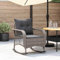 XINCXIN Garten-Schaukelstuhl, Gartenmöbel Chair Gartensessel Stuhl Geeignet für Garden Balcony Terrace Outdoor mit Kissen Grau Poly Rattan