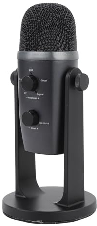 Jectse USB -Kondensatormikrofon, Kabel -PC -Computer -Gaming -Streaming -Mikrofon -Aluminium -Legierung Zum Aufnehmen und Podcasting auf PC, Plug und Play for Phone Computer Tablet