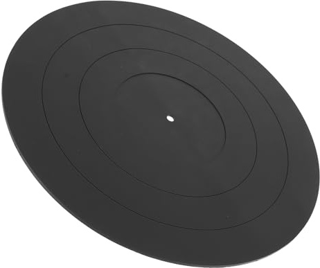 HOMOCONO Tapis de Protection et Prévention des Rayures pour Disques Vinyles en Silicone Noir 3 MM, des Vibrations pour Tourne-Disque à Domicile