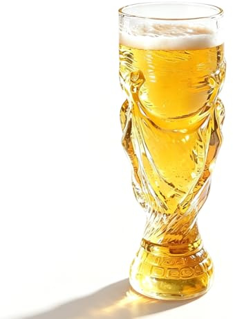 Boccale da birra da calcio, 850 ml, Coppa del Mondo 2026, bicchiere da birra per osservare il calcio creativo Hercules Brocca bicchieri da calcio a forma di trofeo di cristallo per birra, cocktail