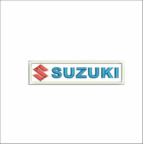 MAREL Aufnäher Suzuki Logo 12 x 3 cm Stickerei Auto Motorrad v1d - 728 Nachbildung