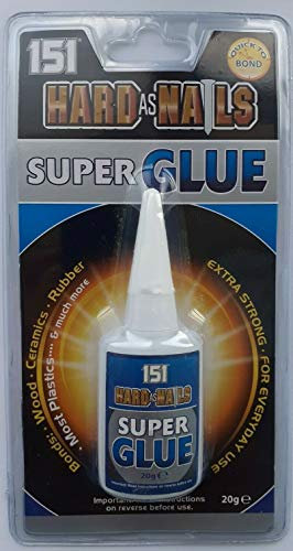 Hard As Nails Super Glue 20g - Sticks Rubber, Wood, Most Plastics, Fine China, Aluminium, Jewellery & More