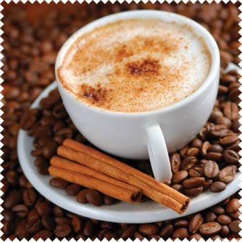 Motiv Microfasertuch zum Brille putzenCaffee in 20x20cm - waschbar