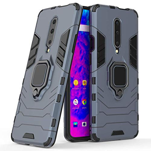 Kompatibel mit 1+7 Pro, 1+7T Pro Hülle, Ring Ständer Magnetischer Handyhalter Auto Caseme Schutzhülle Case für OnePlus 7 Pro, OnePlus 7T Pro (Navy Blau)