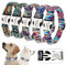 Collar de Perro con diseño Tribal Personalizado con Placa de Nombre grabada – Collar de Perro Personalizado con Hebilla Ligera – Collar Ajustable para Mascotas para Perros pequeños medianos Grandes