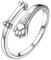 ChicSilver personalisierte Namensring Silber Hundeknochen Ring mit Gravur an Jeden Tag Party