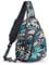 G4Free Sling Bag Brustrucksack Umhängetaschen Crossbody Bag Daypacks Herren & Damen zum Wandern Outdoorsport (Ahornblatt Blau)