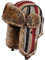 Cozomiz Wintermütze Warme Fliegermütze with Ohrenschützer für Herren Damen Fellmütze Kunstfell Russenmütze Pilotenmütze Hut Trappermütze Uschanka Streifen Rot Medium
