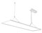 LED Büro Hänge-/ Pendelleuchte Panel Up+Down, 20+20W, 30x120cm, weiß, UGR19, 4000K, dimmbar, eckig