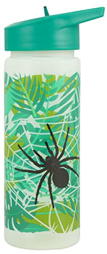 Polar Gear Jungle Glow in the Dark 500ml Bottlle with Straw - Drinking Bottle School Nursery Sports Picnic BPA Free