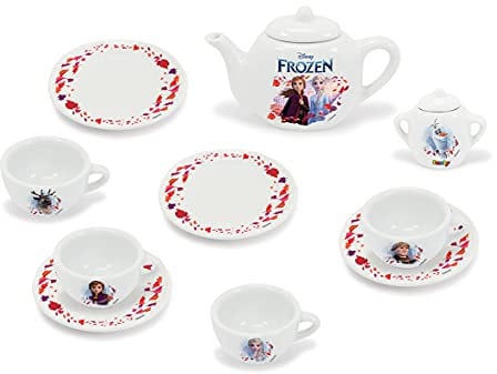 Smoby - La Reine des Neiges - Dinette Porcelaine - Jouet pour Enfant - 12 Accessoires - 7600310538 Blanc