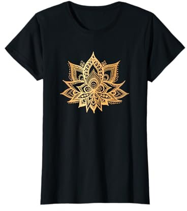 Golden Lotus Blume Gelbes Prana Mandala Schönes elegantes T-Shirt