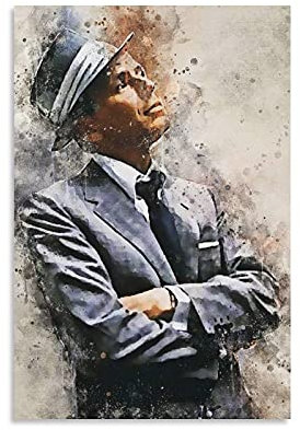 GNKIO Frank-Sinatra-Star Poster Leinwand Kunst Poster und Wand Kunst Bild Druck Moderne Familie Schlafzimmer Dekor Poster 12x18inch(30x45cm)