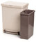 TATAY Cubo de Reciclaje 25L con Pedal | 2 Compartimentos (17L + 8L) | Uso Interior y Exterior | Apto para Bolsas de 30L | Plástico 100% Reciclado Libre de BPA | 33,5x31x42 cm, Ecohome