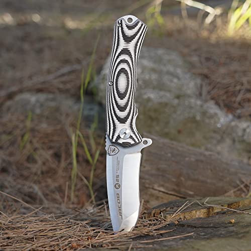 TS Tactical Store Cuchillo K25 G10 Jacob de Acero inoxidable 7Cr17Mov | Hoja 8,8 cm Mango: Micarta | 18715