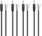 RIIEYOCA Reemplazo de enchufe macho de 3,5 mm a cable desnudo, cable de audio estéreo de 4 polos TRRS de 1/8 para cable de reparación de micrófono de auriculares, 1M (4 piezas)
