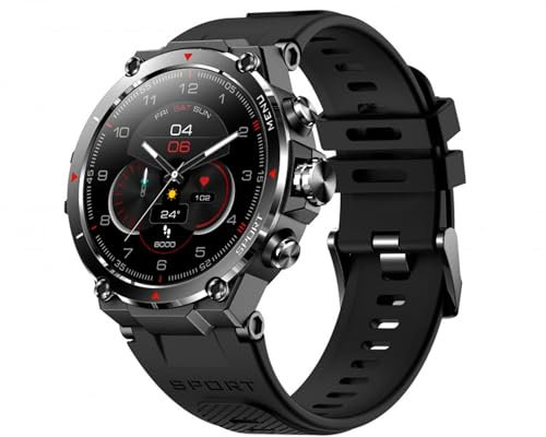 DCU Tecnologic | GPS Smartwatch | Smart Watch | Amoled HD Touchscreen | 14 Sportmodi | Benachrichtigungs-Apps und Anrufe | IP68* | Schwarz