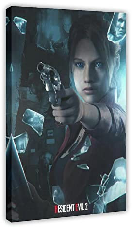 MJKO Resident Evil 7 Leinwand-Poster, Wandkunst, Dekoration, Bild, Gemälde für Wohnzimmer, Schlafzimmer, Dekoration, Rahmen-Stil, 60 x 90 cm