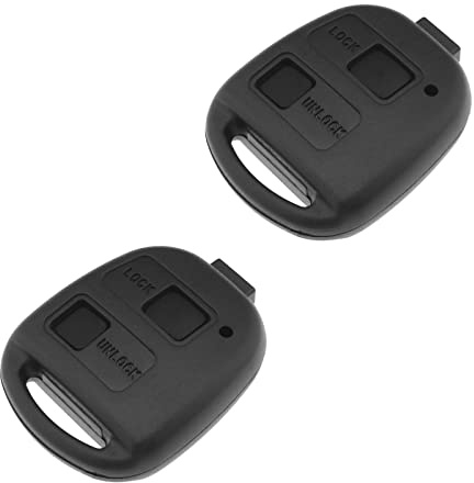 ECSiNG 2 Sets Auto-Fernbedienung-Schlüsselgehäuse Ersatz mit Mikroschalter Schlüsselknopf Pad kompatibel mit Toyota Prado/Corolla/Echo/Tarago/Alphard/MR2
