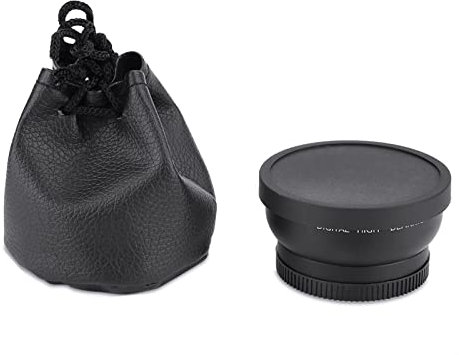 Tbest 52mm 0.45x Wide Angle Lens, Black, Canon EF & Nikon F Mount, Metal & Glass Construction, Prime, Manual Focus